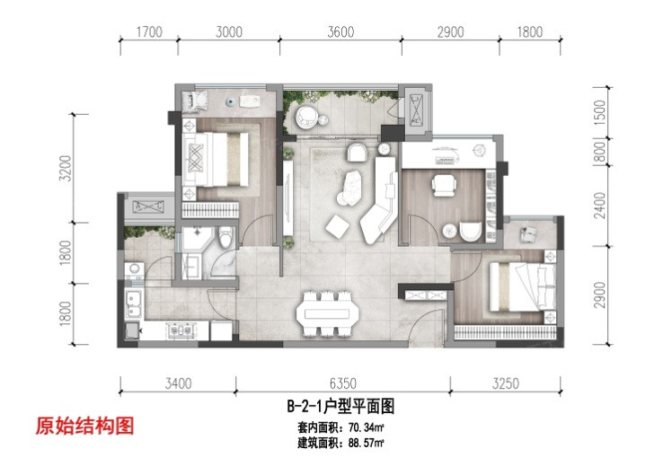 B户型户型图