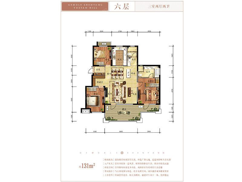 大洋房-6F户型图