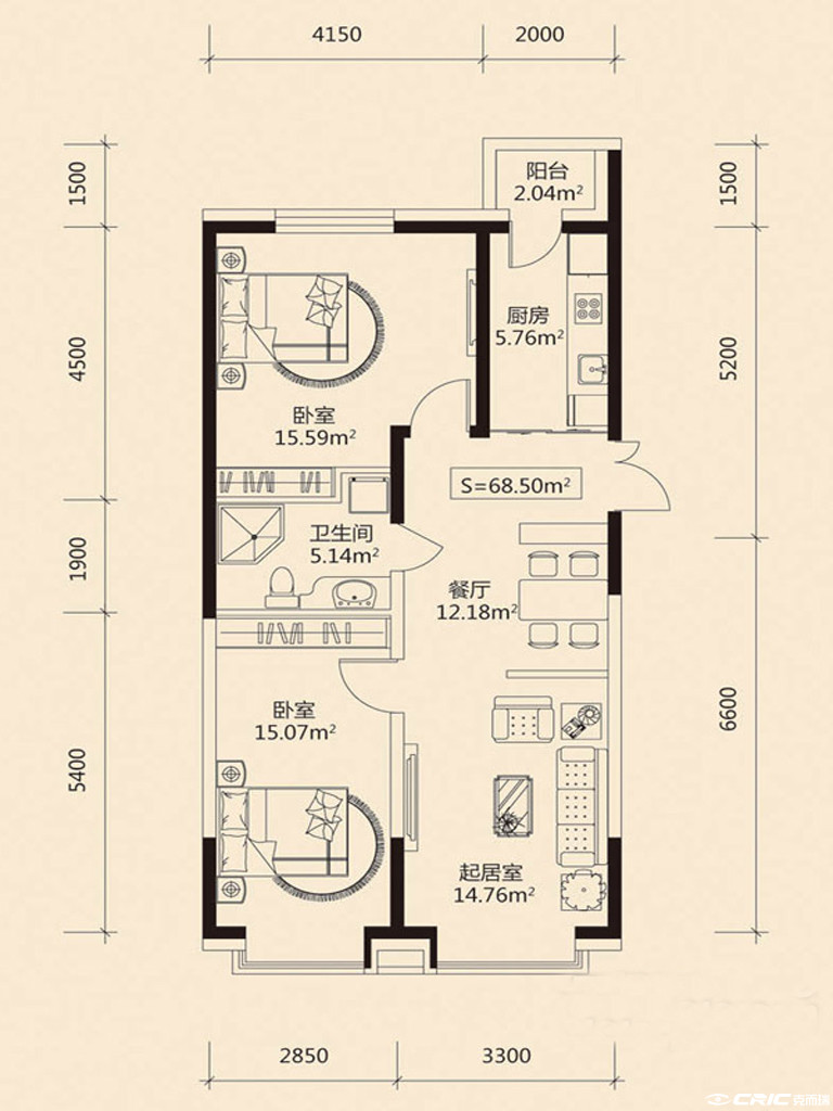 D户型户型图