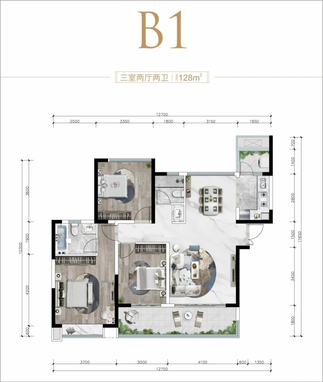 B1户型图