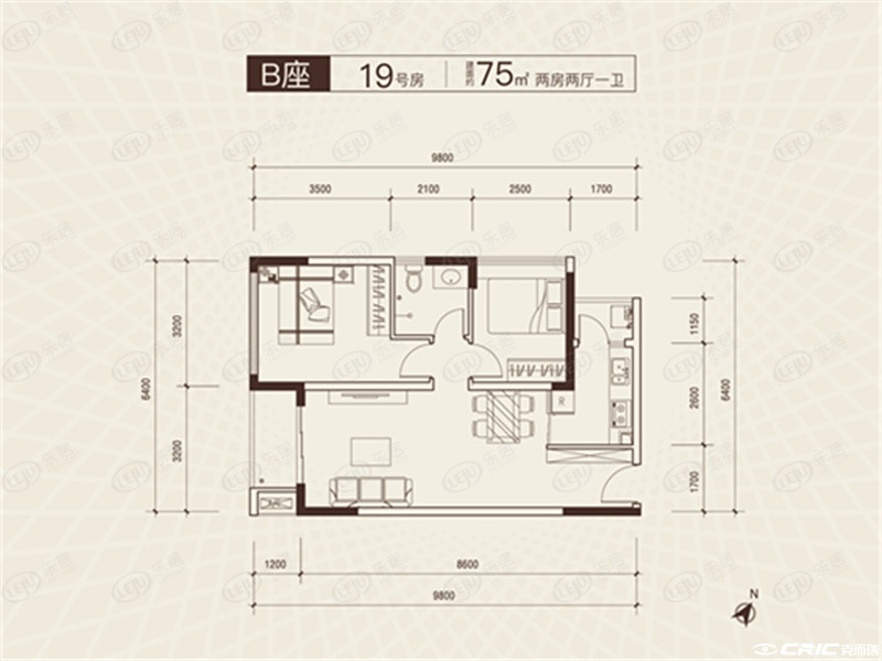 75㎡户型户型图