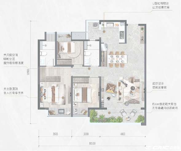 128㎡户型图