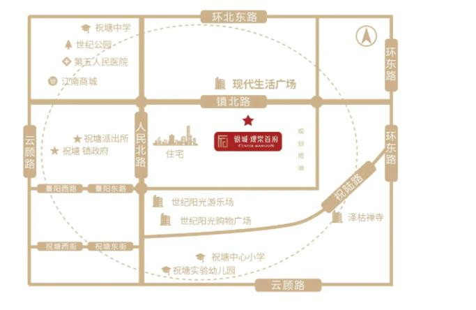 银城观棠首府 区位交通图