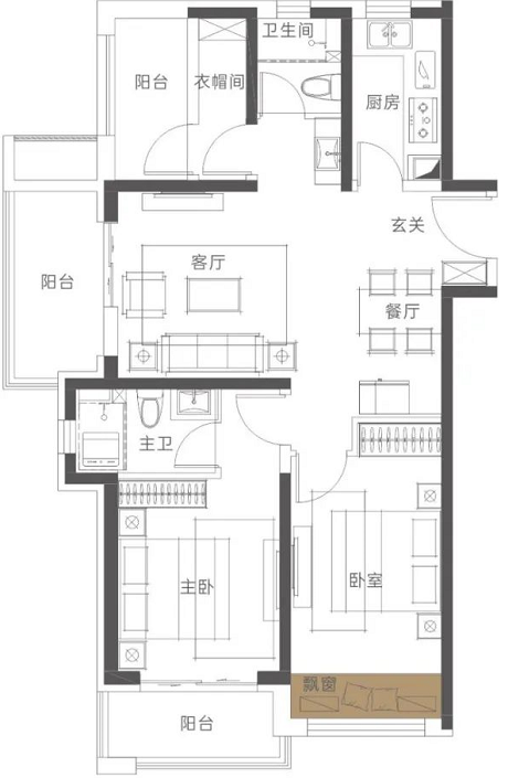 106户型图