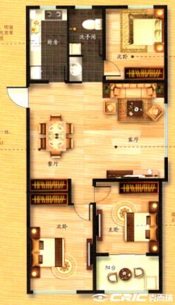 A三房户型图