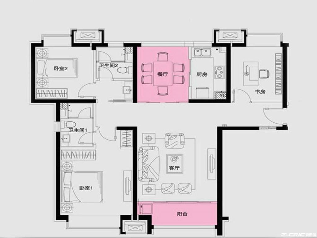 F1a户型图