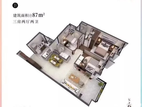 B户型户型图