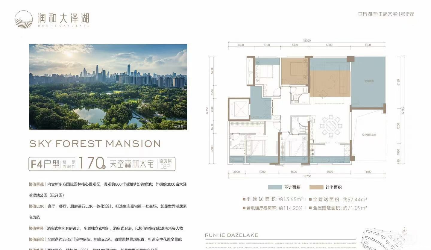 F4户型 约170㎡户型图