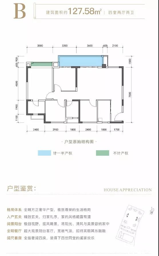 B户型-127.58㎡户型图
