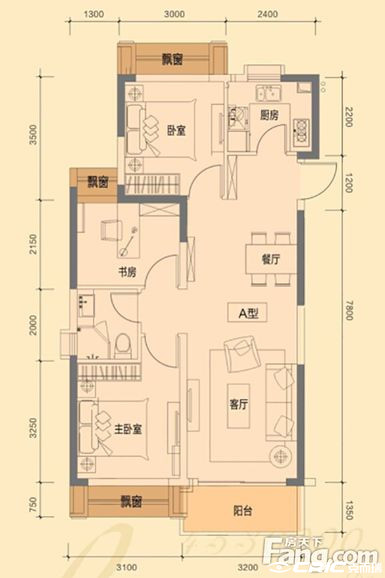 1T8-B户型图