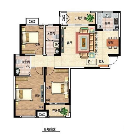 E1户型图