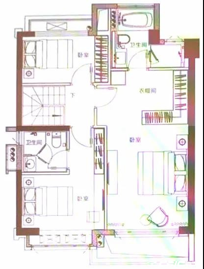125㎡复式户型图