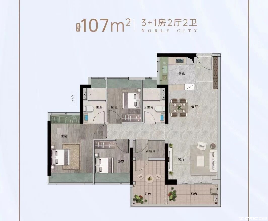 107-109㎡户型户型图
