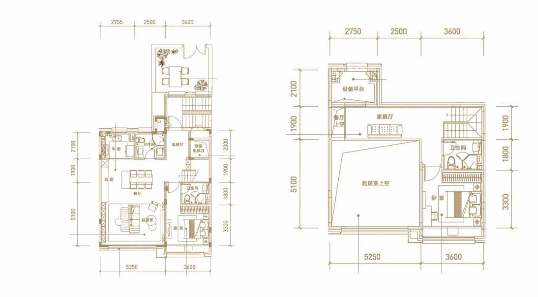 叠拼144㎡户型图