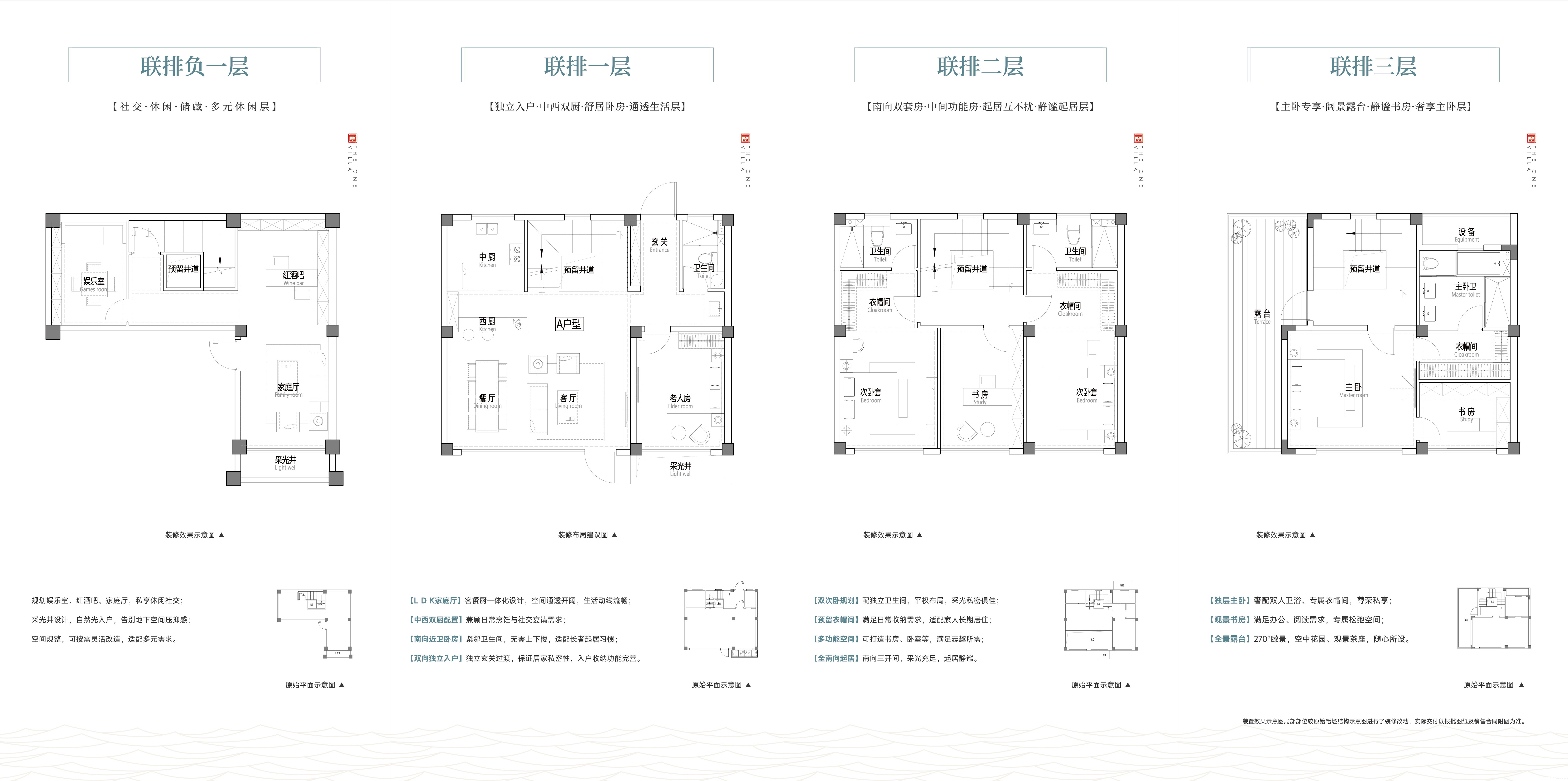 约267㎡联排户型(含地下约50-60㎡)户型图