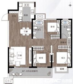 115 3-2-2户型图