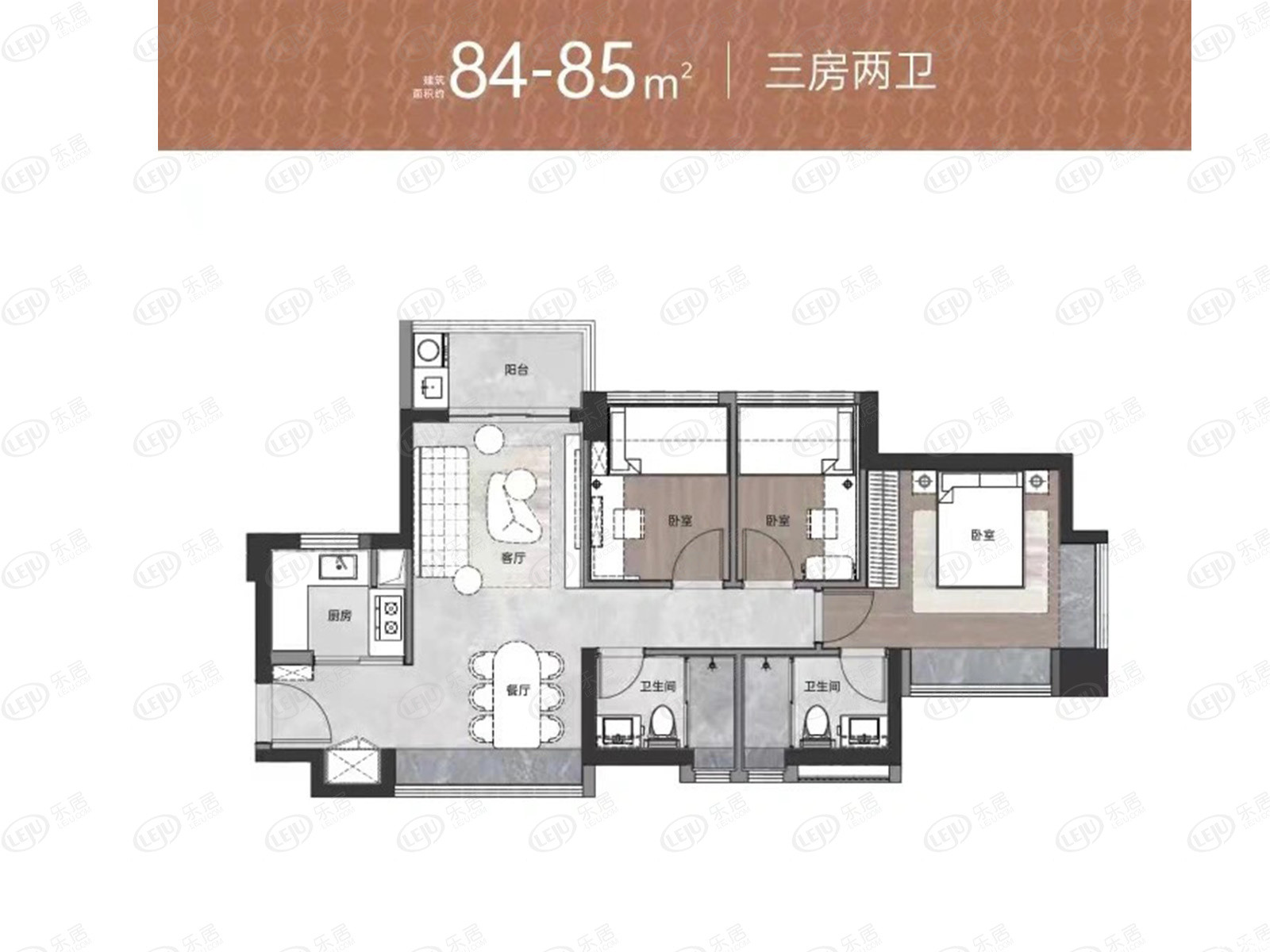 85户型图