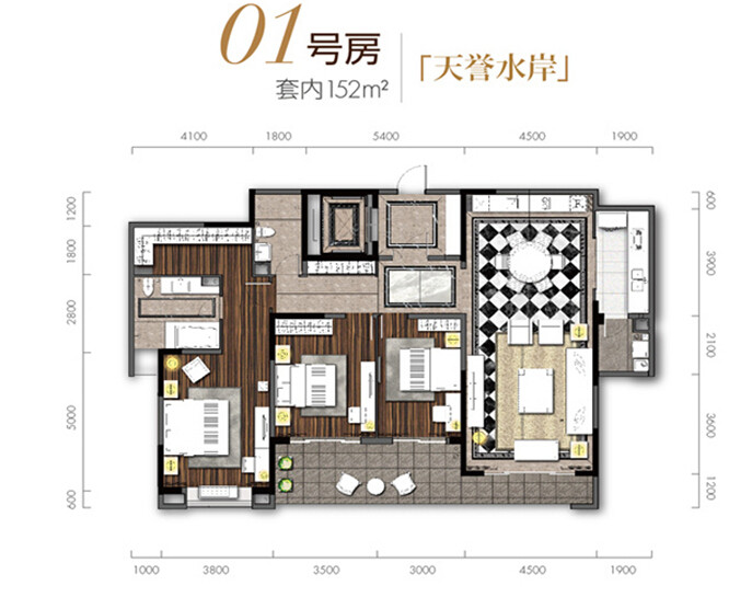 C152平米户型图
