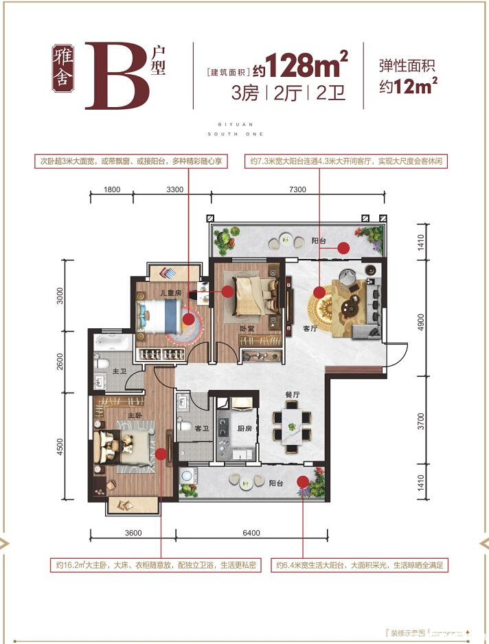 B户型户型图