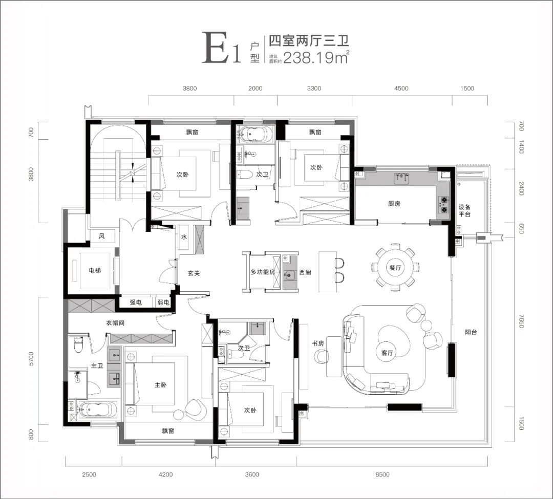 E1户型图