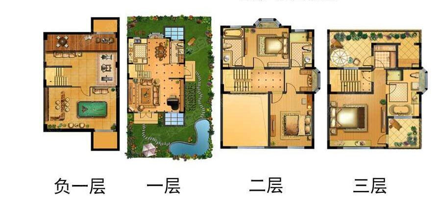 联排别墅D户型图