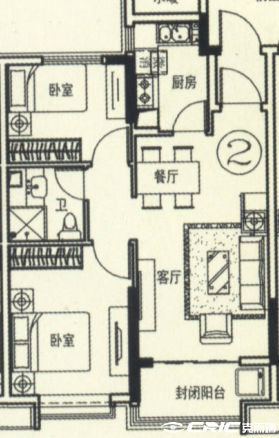 12#-2b户型图