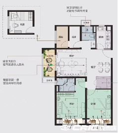 边户89㎡户型图