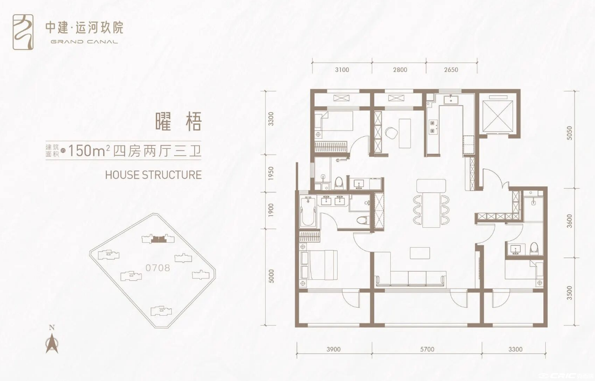 曜梧 约150㎡户型图