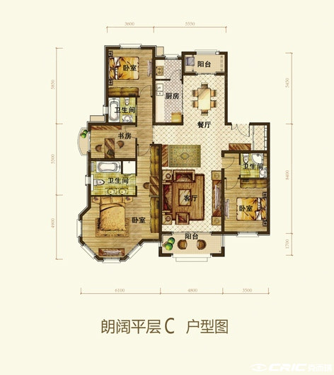 195-200四房户型图