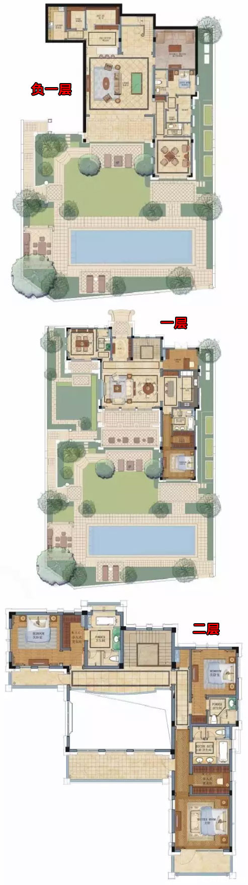 554㎡C户型8室户型图