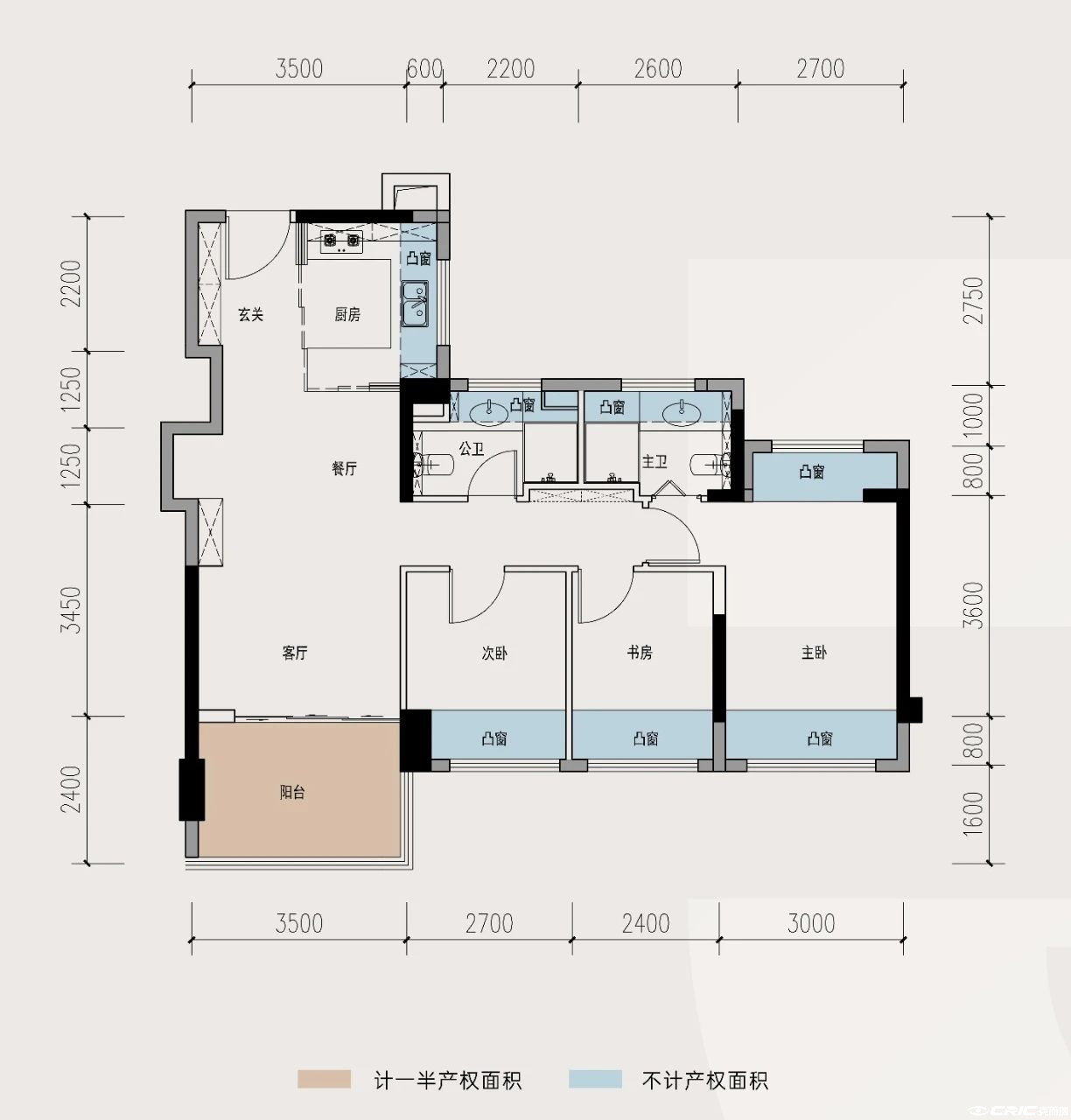 89㎡C户型图
