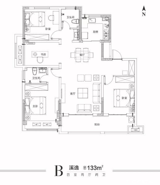 洋房F户型图