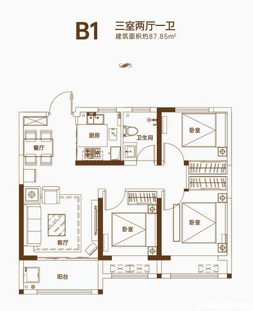 87户型图