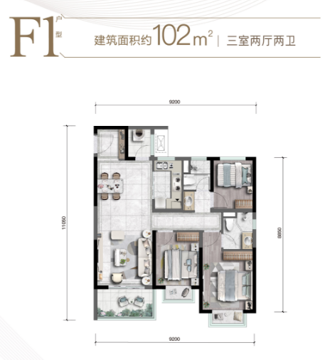 保利城东望