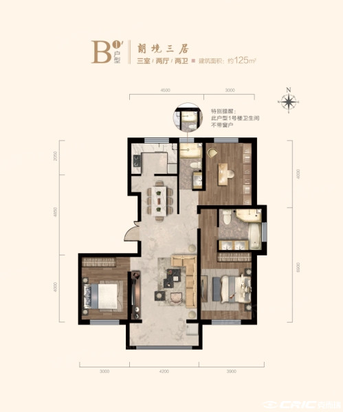 B1`户型图
