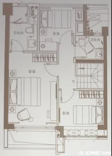 100㎡复式户型图