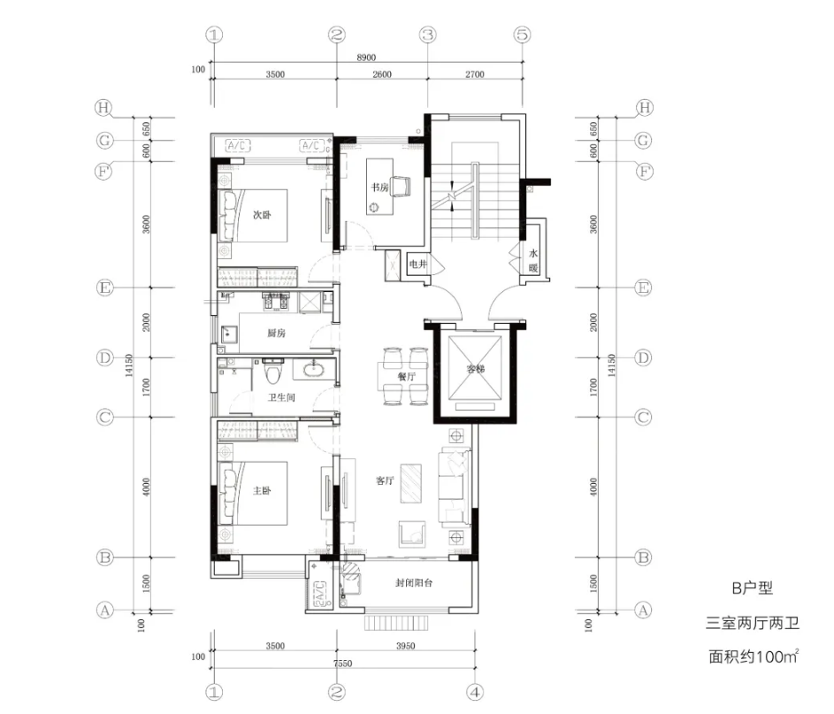 B100户型图