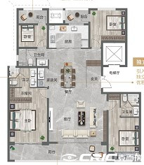 180四室户型图