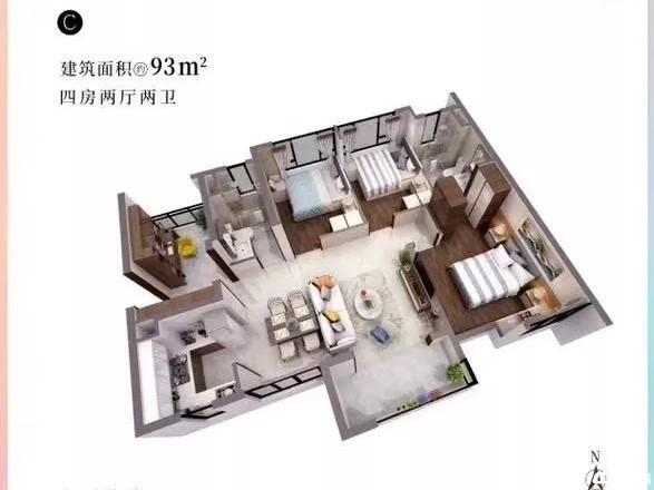 C户型户型图