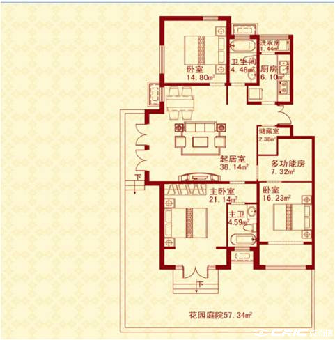 C户型户型图