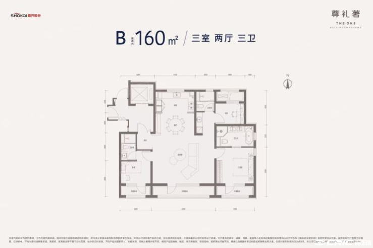 B 160㎡户型图