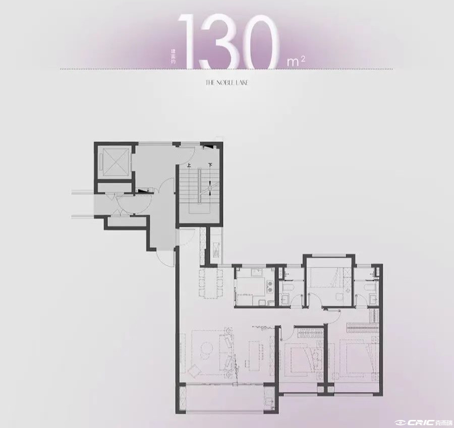 130㎡（3+1）房户型图