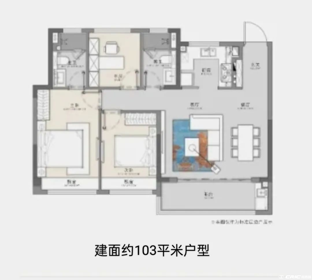 A户型103㎡户型图