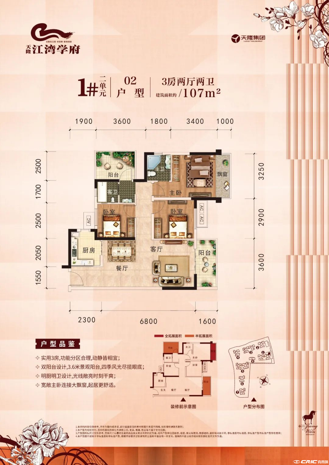 1#二单元02户型户型图
