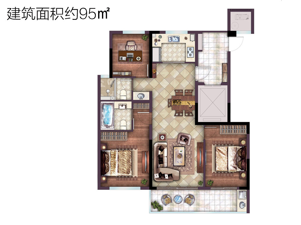 95㎡户型图