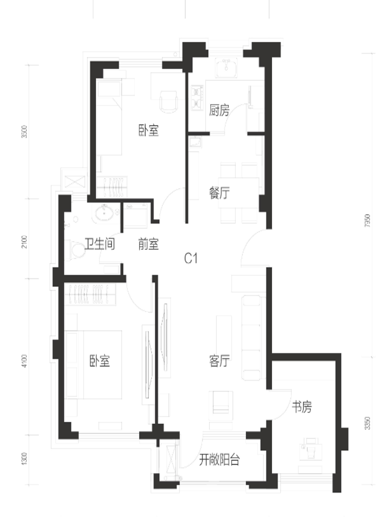 C1户型图