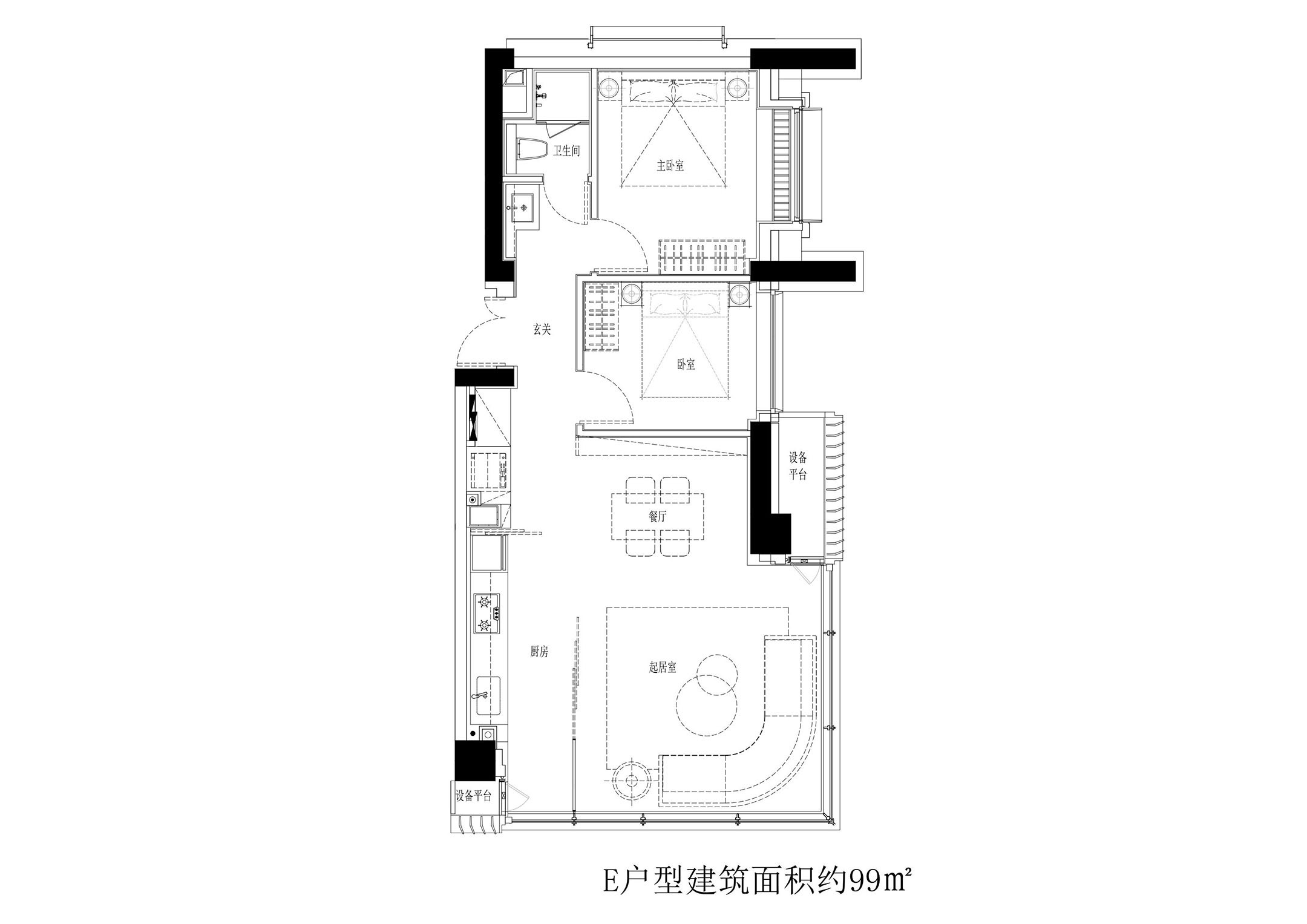 三期E户型图