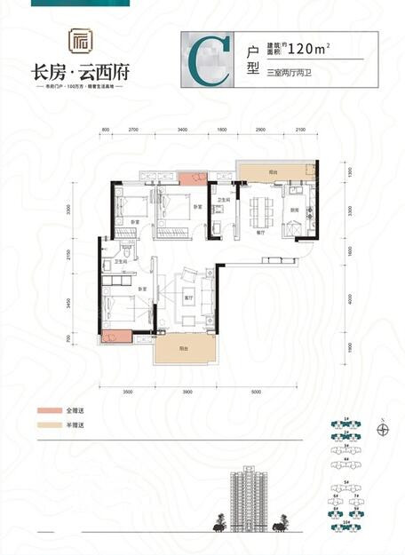 C户型户型图