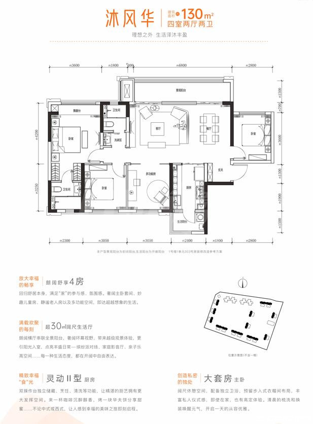 130㎡户型户型图