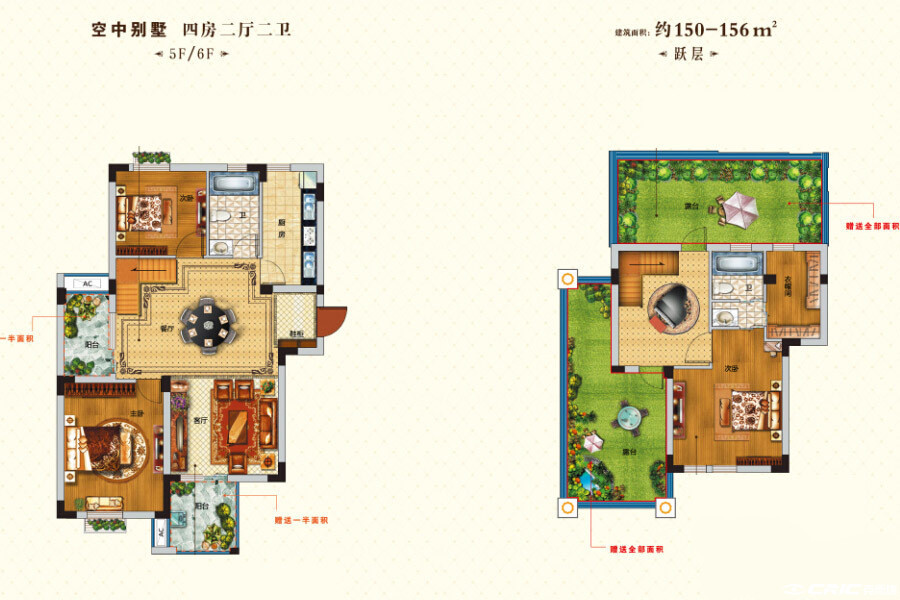 跃层别墅户型图
